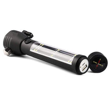 Solar Powered Multi-Function Flashlight with Survival Compass, Hammer, Belt Cutter, Power Bank