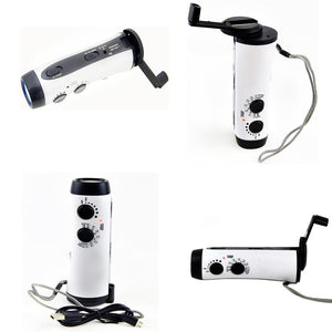 Emergency Hand Crank Dynamo 5-LED Flashlight / Radio / Charger / Siren