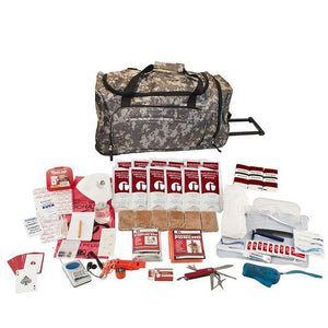 1 Person Deluxe 72-Hour Emergency Preparedness Survival Kit - Camo Wheel Backpack