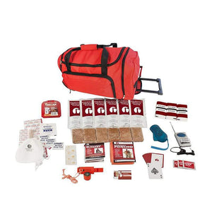 1 Person 72-Hour Emergency Preparedness Survival Kit - Red Wheel Bag