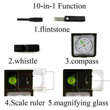 10-in-1 Multifunction Military Compass Kit