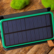 Portable 10,000mAH 3-Fold Solar Dual-USB Charger and LED Light