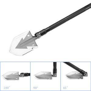 15-in-1 Heavy-Duty Multi-Function Folding Shovel (Black)