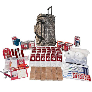 2 Person Deluxe 72-Hour Emergency Preparedness Survival Kit - Camo Wheel Bag