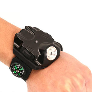 Super Bright LED 5-Mode Wrist Flashlight with Compass