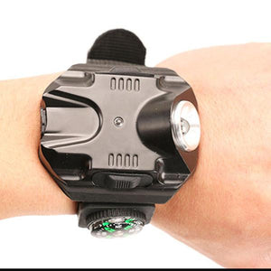 Super Bright LED 5-Mode Wrist Flashlight with Compass