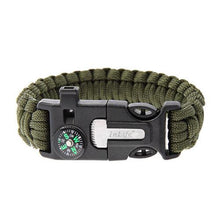 Paracord Bracelet 550lbs with Whistle, Fire Starter & Compass