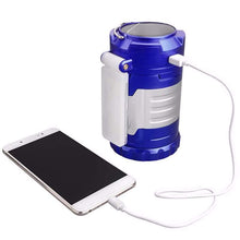 3-Mode Solar Rechargeable LED Lantern/Flashlight with USB Power Bank