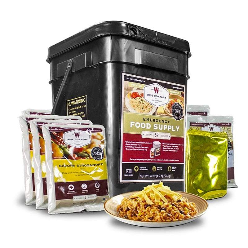 52 Serving Grab n' Go Bucket - Freeze Dried Emergency Food and Drink for 1 Person / 7 Days