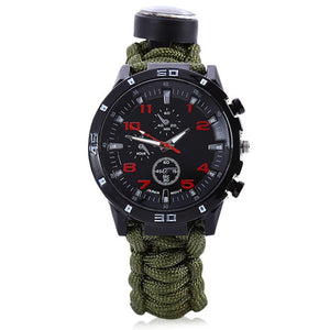 7-in-1 Survival Chrono Watch with Paracord Band