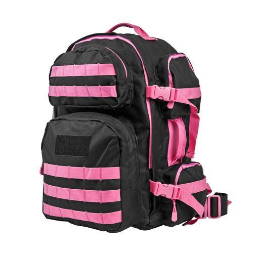 Tactical Backpack - Black w-Pink