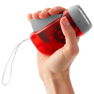 Manual Hand Crank/Squeeze 3-LED Emergency Flashlight