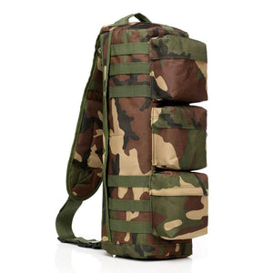 SA-D2 Military Style Compact Shoulder Sling Duffel Backpack / Daypack CAMO