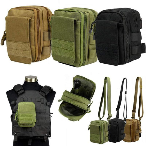 SA-P7 Military Style Compact MOLLE System Pouch / Bag with Shoulder Strap