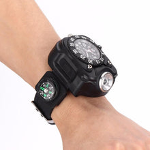 Outdoor Waterproof Chrono Watch / Compass / Wrist Flashlight with Super Bright 5-Mode LED