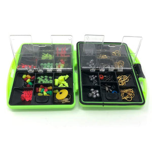 Compact 100pcs Fresh Water Fishing Accessory Kit & Tackle Box