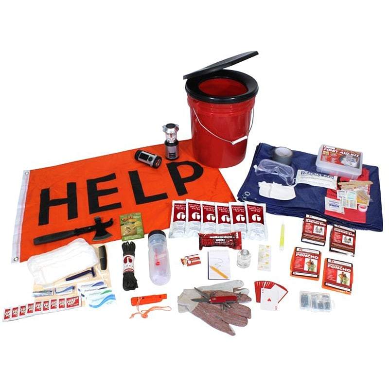 Hurricane Natural Disaster Emergency Preparedness Survival Kit - Bucket