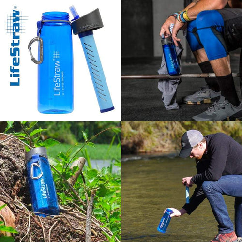 LifeStraw Go Water Filter Bottle with 2-Stage Integrated Filter Straw