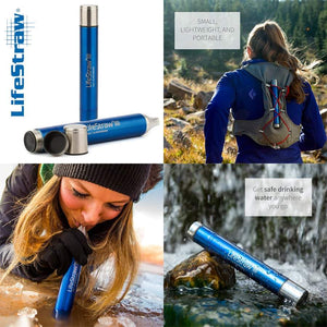 LifeStraw Steel Personal Water 2-Stage Filtration System with Carbon Filter for Hiking, Camping, Travel and Emergency Preparedness