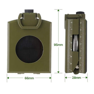 MLC2 Professional Military Lensatic Sighting Metal Compass with Inclinometer and Carrying Pouch