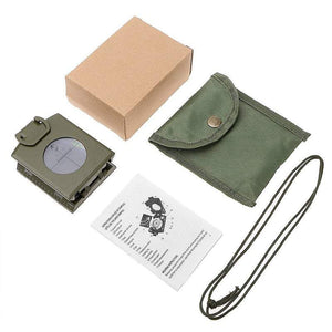 MLC2 Professional Military Lensatic Sighting Metal Compass with Inclinometer and Carrying Pouch