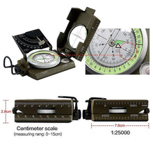 MLC2 Professional Military Lensatic Sighting Metal Compass with Inclinometer and Carrying Pouch