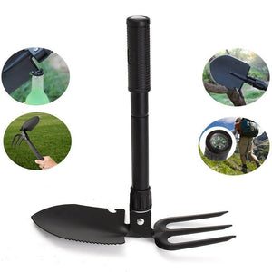 Compact Multi-Function Portable Heavy-Duty Folding Shovel & Fork