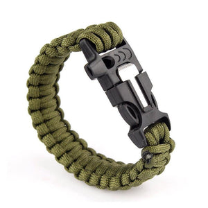 Paracord Bracelet 550lbs with Whistle & Fire Starter