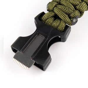 Paracord Bracelet 550lbs with Whistle & Fire Starter