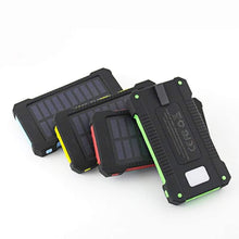 Portable 10,000mAH Waterproof / Shockproof Solar Dual-USB Charger and LED Light