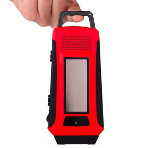 Portable Emergency Solar/Dynamo/DC & AM/FM/NOAA Radio & LED Flashlight & 1000mAh Power Bank Charger