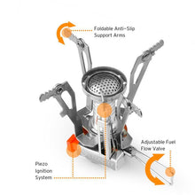 Ultralight Portable Outdoor Pot Pan & Stove Set with Piezo Ignition