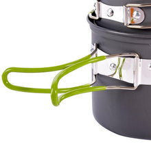 Ultralight Portable Outdoor Pot Pan & Stove Set with Piezo Ignition