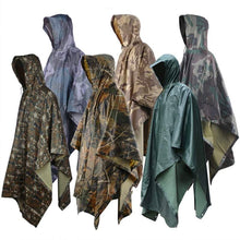 SA-RC1 Military Style Hooded Rain Poncho & Multi-Purpose Waterproof Shelter / Tent / Picnic Mat