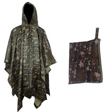 SA-RC1 Military Style Hooded Rain Poncho & Multi-Purpose Waterproof Shelter / Tent / Picnic Mat