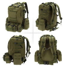 SA-3M50 Large Military Style Outdoor 50L Backpack/Daypack w/ 3 MOLLE Bags