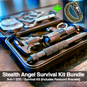 Stealth Angel 9-in-1 Survival Kit (With Paracord)